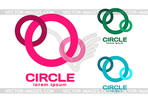 Технология орбита веб кольца логотип - стоковый векторный клипарт