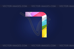 Seven 7 letter logo icon symbol - vector clipart