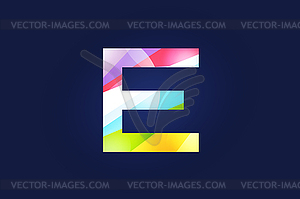 E letter logo icon symbol - vector clip art