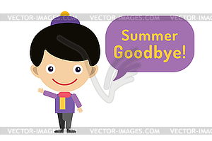 Cute cartoon boy - royalty-free vector image
