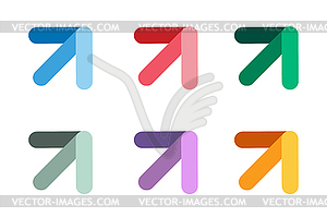 Arrow icon abstract logo template - vector clipart