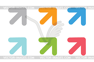 Arrow icon abstract logo template - stock vector clipart