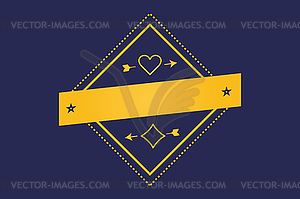 Casino logo icon poker cards or game and money - vector clip art