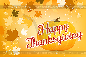 Thanksgiving day card - vector clip art