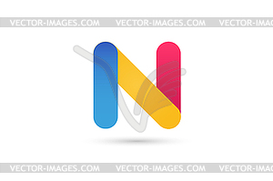 N letter logo icon template - vector image