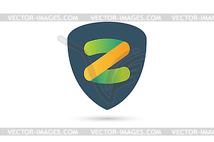 Abstract Z character logo icon template - vector clip art