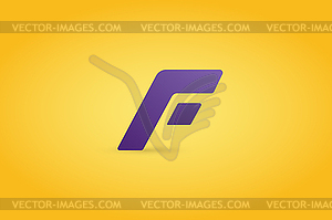 Fast line logo F monogram icon - vector clipart