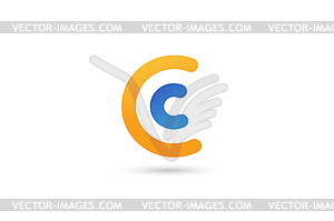 C letter logo template - vector clip art