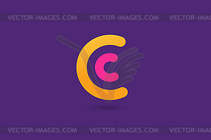 C letter logo template - vector clip art