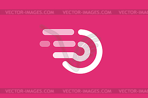 Fast line circle logo - vector image