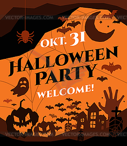 Halloween background - vector clip art