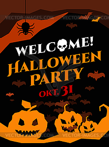 Halloween background - color vector clipart