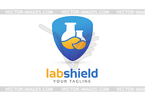 Laboratory equipment logo - vector image