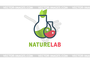 Laboratory ecology logo - royalty-free vector clipart