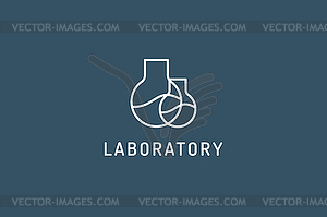 Laboratory equipment logo - royalty-free vector clipart