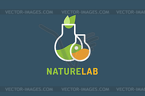 Laboratory ecology logo - stock vector clipart