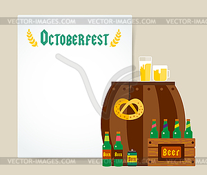 Oktoberfest celebration background poster - vector clip art