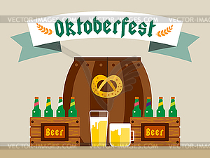 Oktoberfest celebration background poster - vector clip art