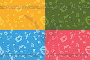 Holiday Oktoberfest Seamless Pattern - vector clip art