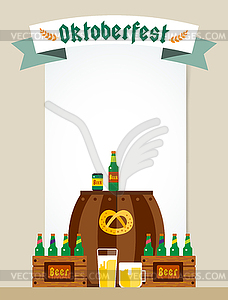 Oktoberfest celebration background poster - vector image