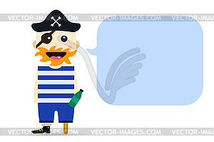 Halloween captain pirate character costume - vector clip art