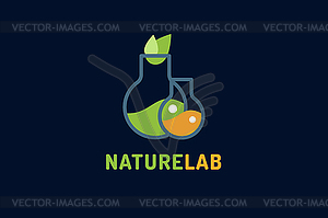 Laboratory ecology logo - vector image