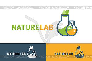 Laboratory ecology logo - vector image