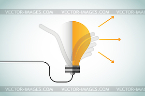 Bulb lamp light idea background - vector image