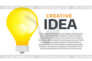 Bulb lamp light idea background - vector clipart