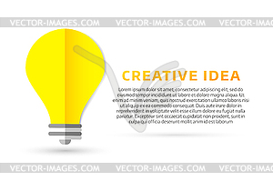 Bulb lamp light idea background - vector image