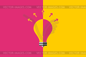 Bulb lamp light idea background - vector image