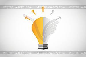 Bulb lamp light idea background - royalty-free vector image