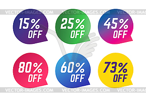 Sale, Off tags - vector image