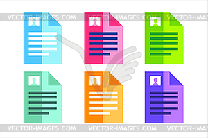 New job resume icons - vector clipart