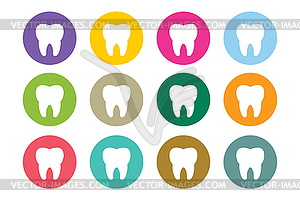 Tooth Icon logo set - vector image