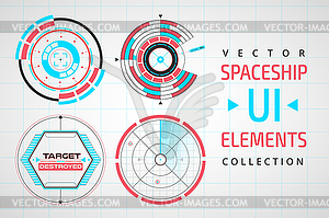 UI интерфейс инфографики веб-элементы - векторизованный клипарт