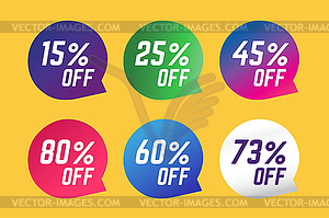 Sale, Off tags - vector image