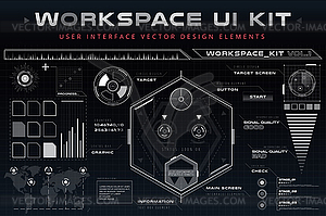 UI hud infographic interface web elements - vector image