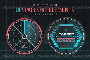 UI hud infographic interface web elements - vector clip art