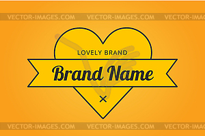 Heart icon logo brand concept - vector clipart