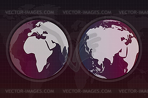 World map globe Earth texture - vector image