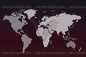 World map globe Earth texture - vector image