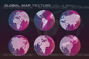 World map globe Earth texture - vector EPS clipart