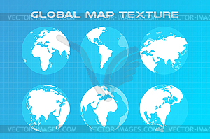 World map globe Earth texture - stock vector clipart