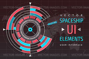 Пользовательский интерфейс HUD инфографики интерфейс веб-элементы - изображение в векторном виде
