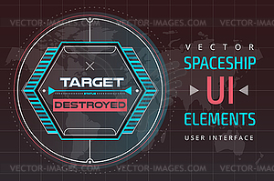 UI hud infographic interface web elements - vector image