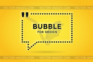 Quote blank template bubble empty design - vector clipart / vector image