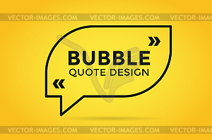 Цитата пустым шаблон пузырь пуст дизайн - графика в векторном формате