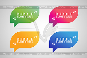 Quote blank template bubble empty design - vector image