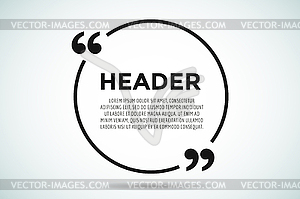 Quote blank template bubble empty design - vector clipart / vector image